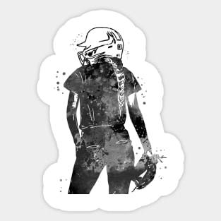 Girl Softball Player Sticker